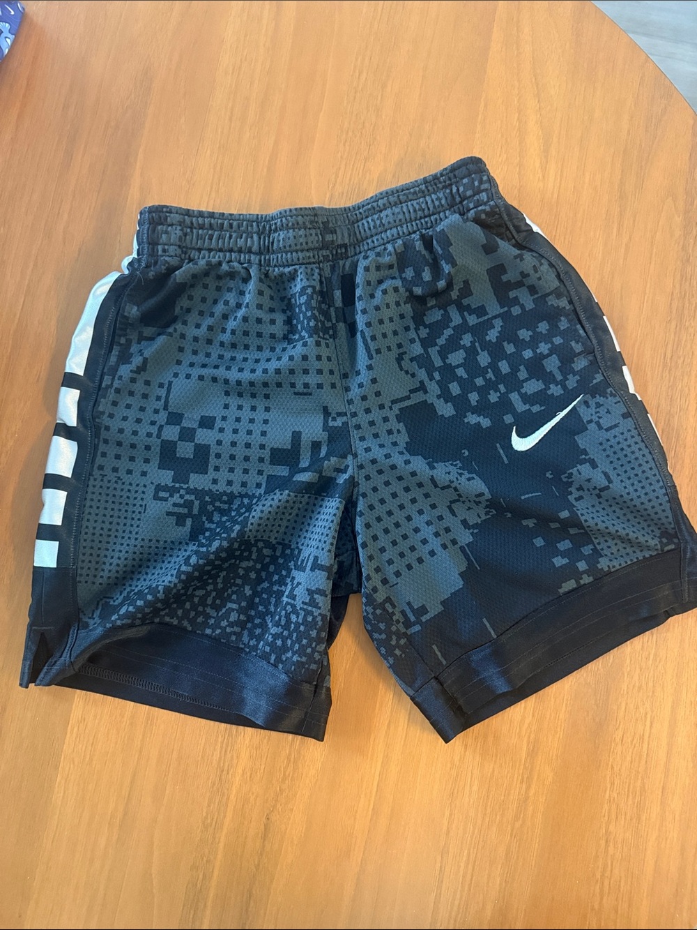 Nike Black & White Digital Camo Athletic Shorts